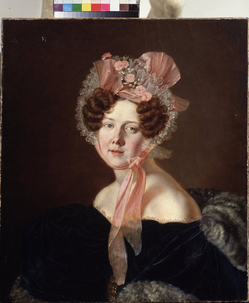 Portræt af en Dame (Portræt af en Dame). Maleri af Anthelme Francois Lagrenee (1774-1832), olie på lærred af Anthelme Francois Lagrenee
