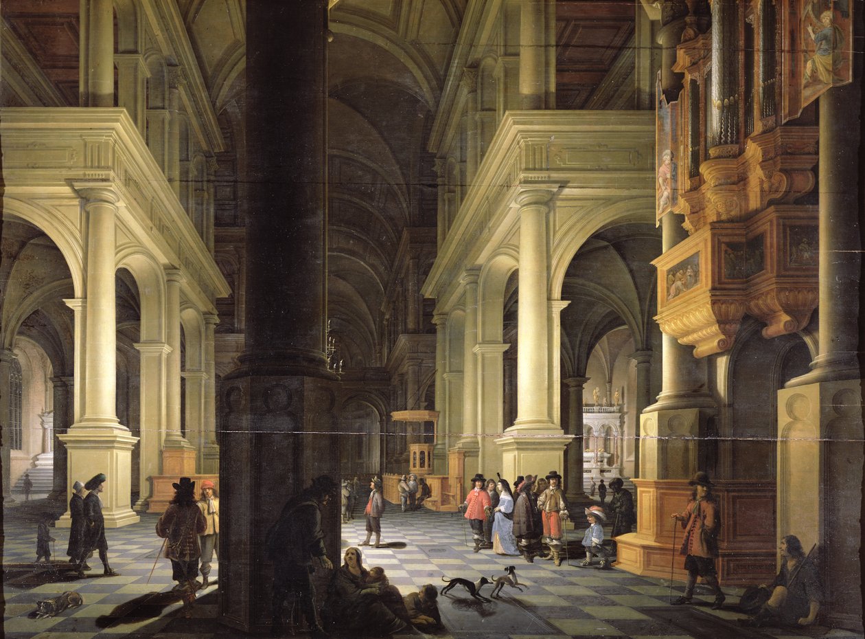 Et tempels indre, 1652 af Anthonie Delorme