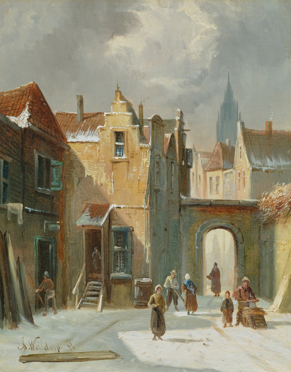 Vintergadescene af Anthonie Waldorp