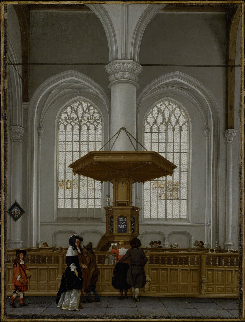 Interiør af Laurenskerk i Rotterdam, 1662 af Anthonie Delorme