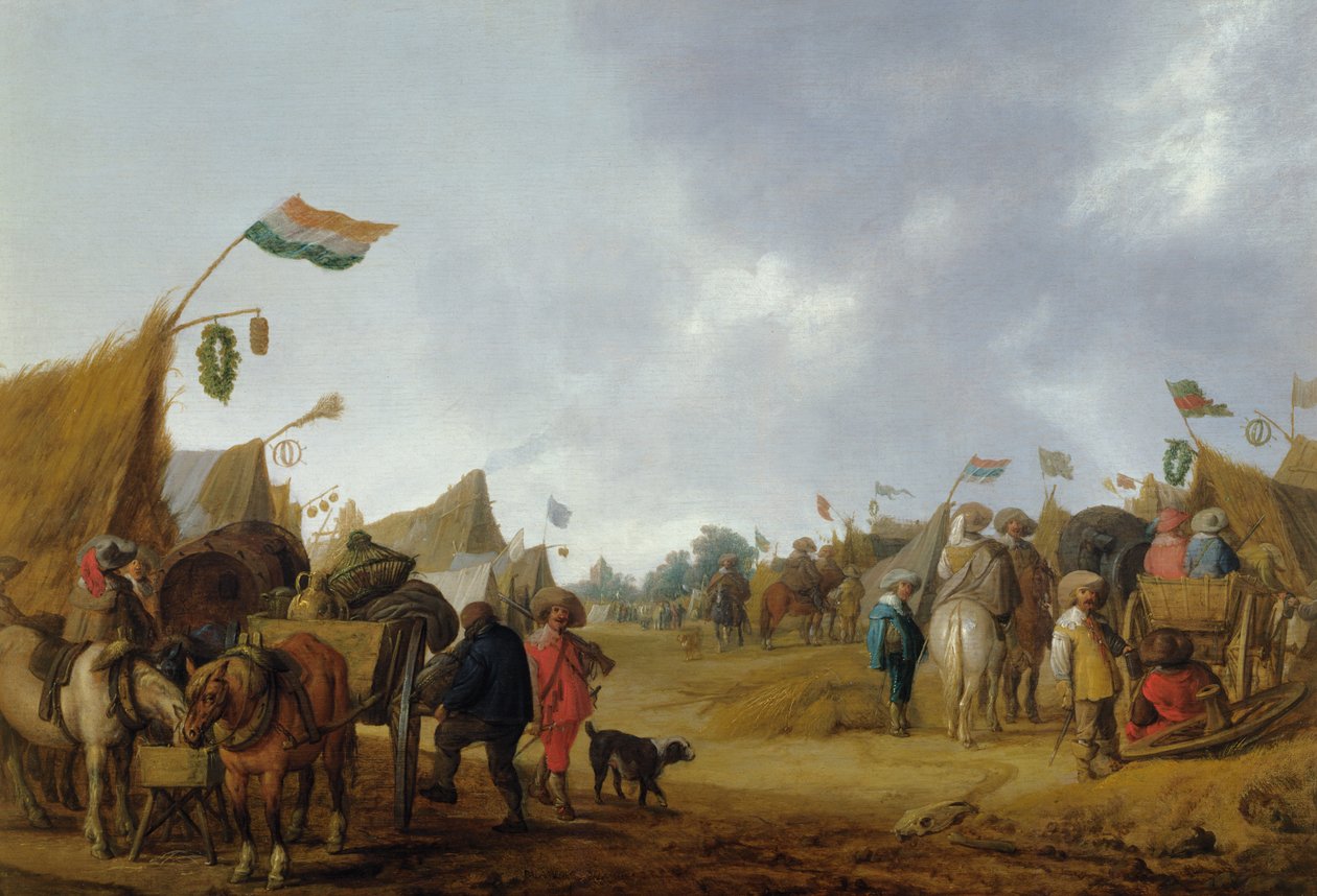 En militærlejr, 1634 af Anthonie Palamedesz