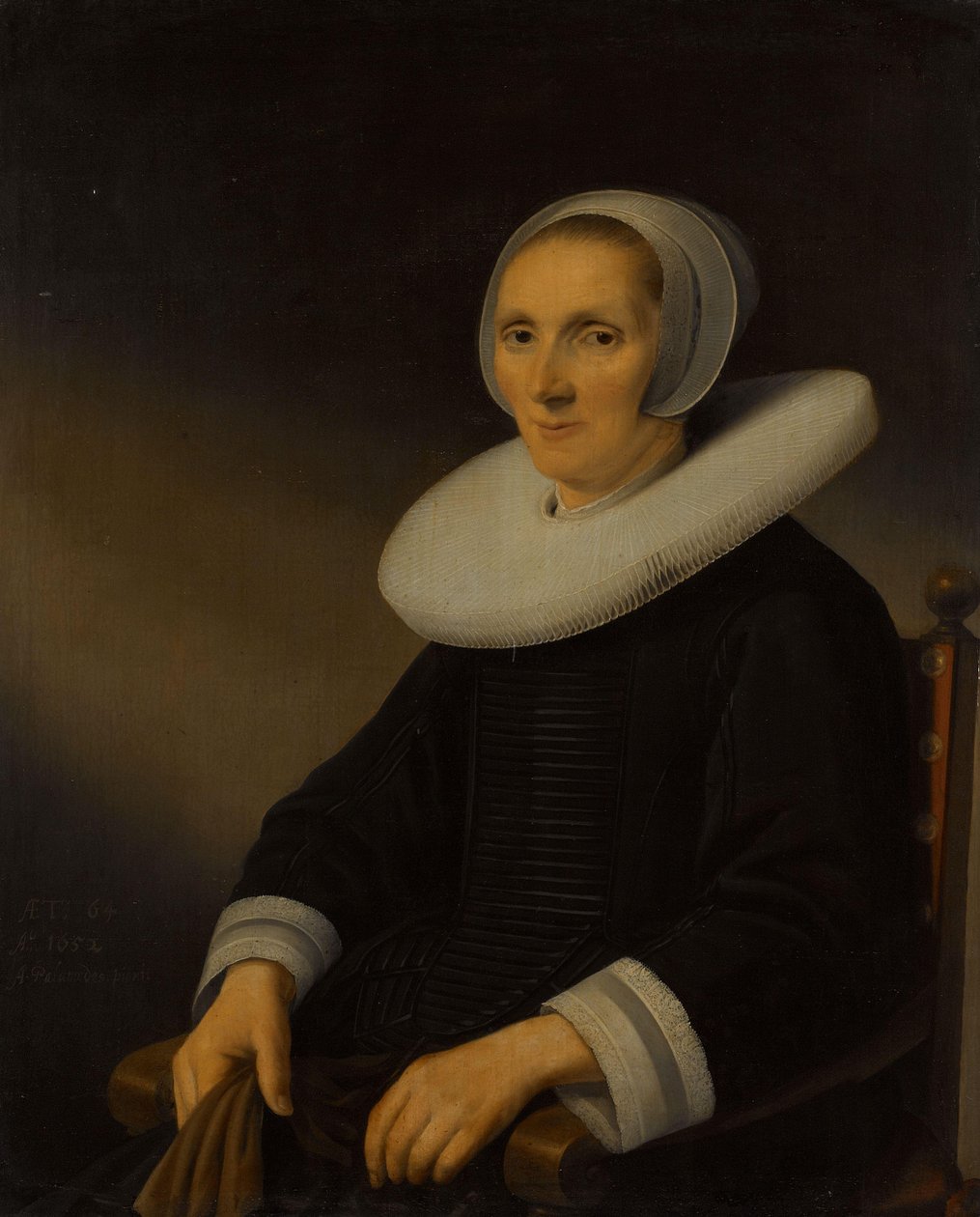 Portræt af en kvinde, sandsynligvis Jacobmina de Grebber (?-1666) af Anthonie Palamedesz
