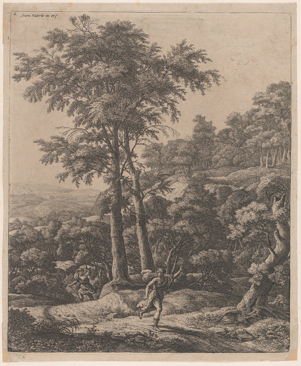 Apollo og Daphne, 1600-tallet. af Anthonie Waterloo