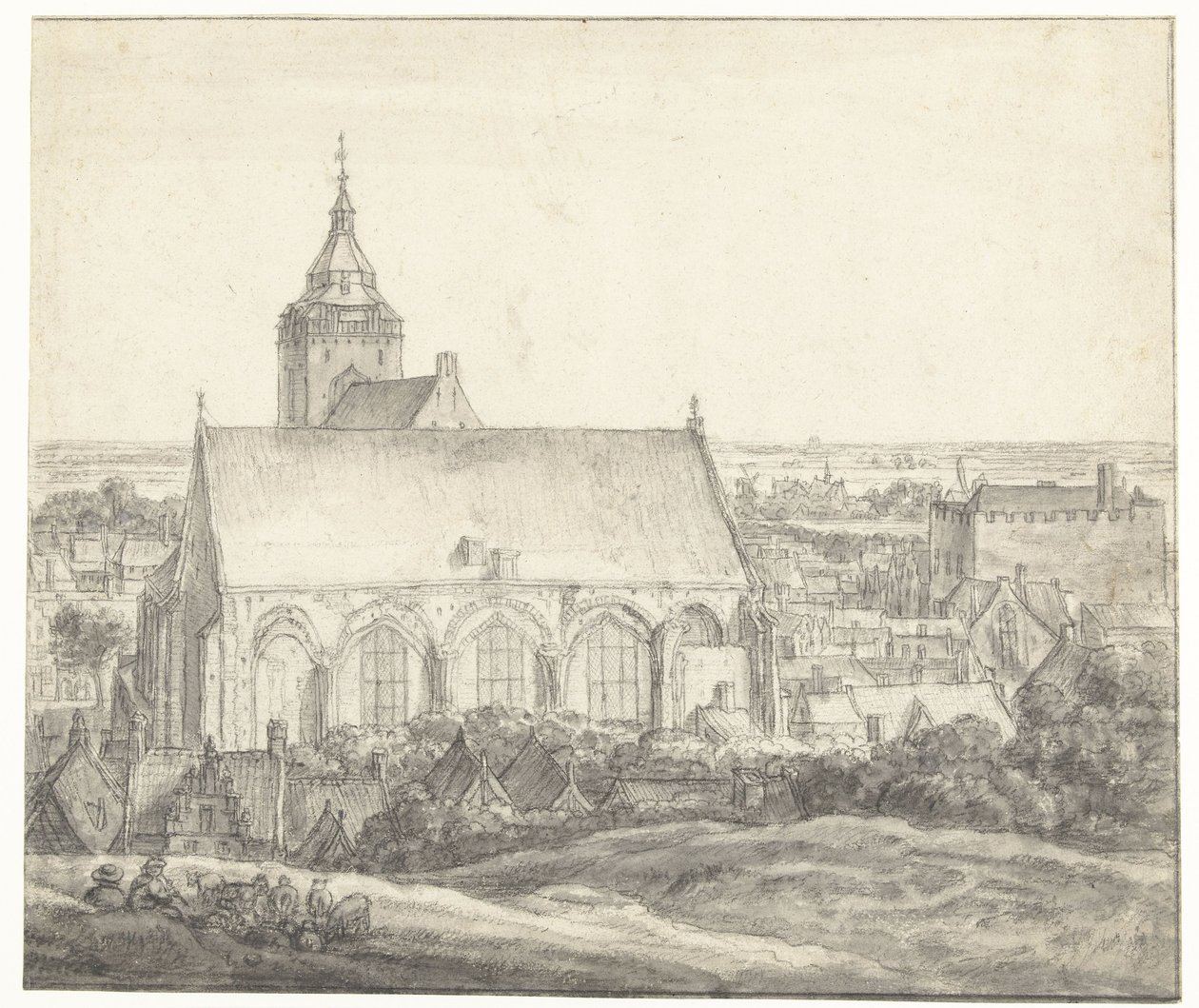 Buurkerk i Utrecht af Anthonie Waterloo