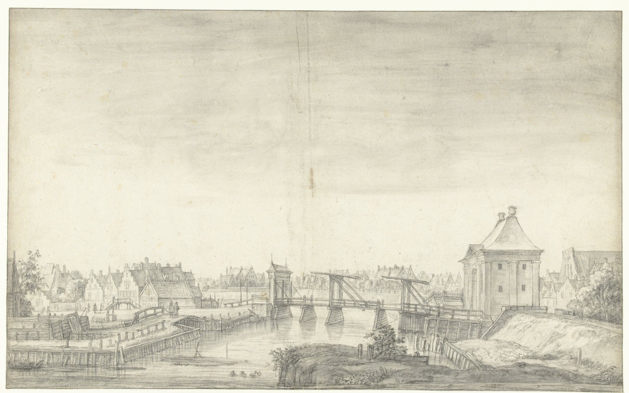 Tredje Heiligewegspoort i Amsterdam af Anthonie Waterloo