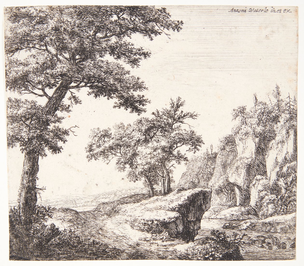 Flodlandskab af Anthonie Waterloo
