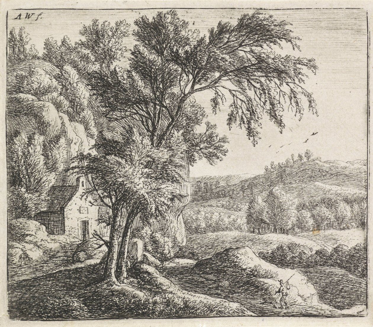 Eremitage Klippelandskaber (serietitel) af Anthonie Waterloo
