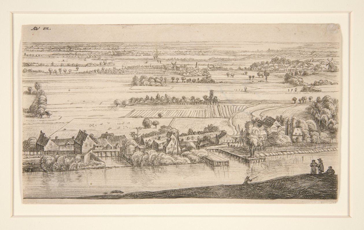 Landsbyen ved kanalen af Anthonie Waterloo