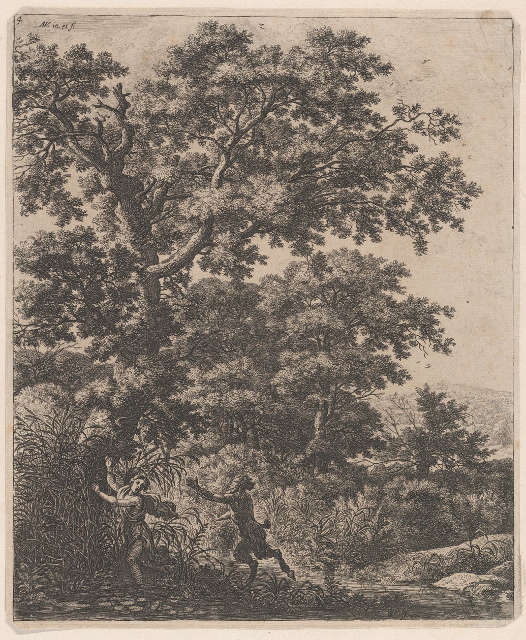 Pan og Syrinx, 1600-tallet. af Anthonie Waterloo