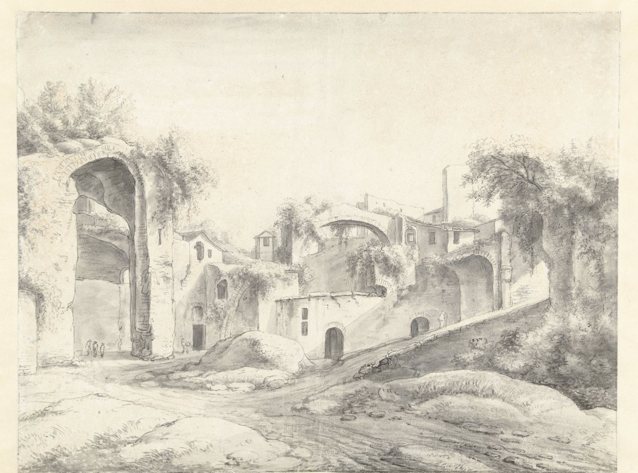 Ruinerne af Diocletians bade i Rom af Anthonie Waterloo