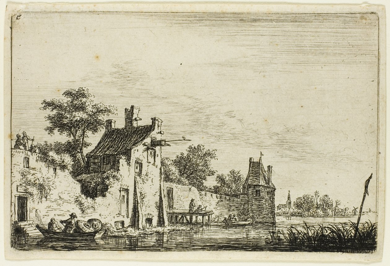 De to Fiskeres Afgang af Anthonie Waterloo