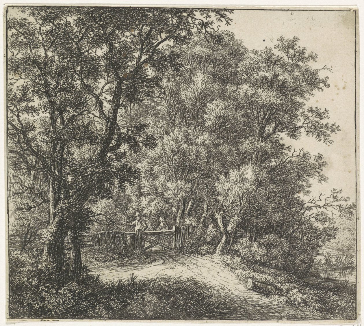To figurer ved et hegn Forest Views, serie A (serietitel) af Anthonie Waterloo