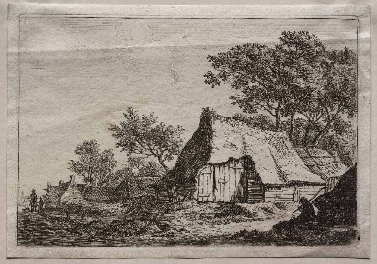 Tolv landskaber: Plade I, Den lille Hamlet af Anthonie Waterloo