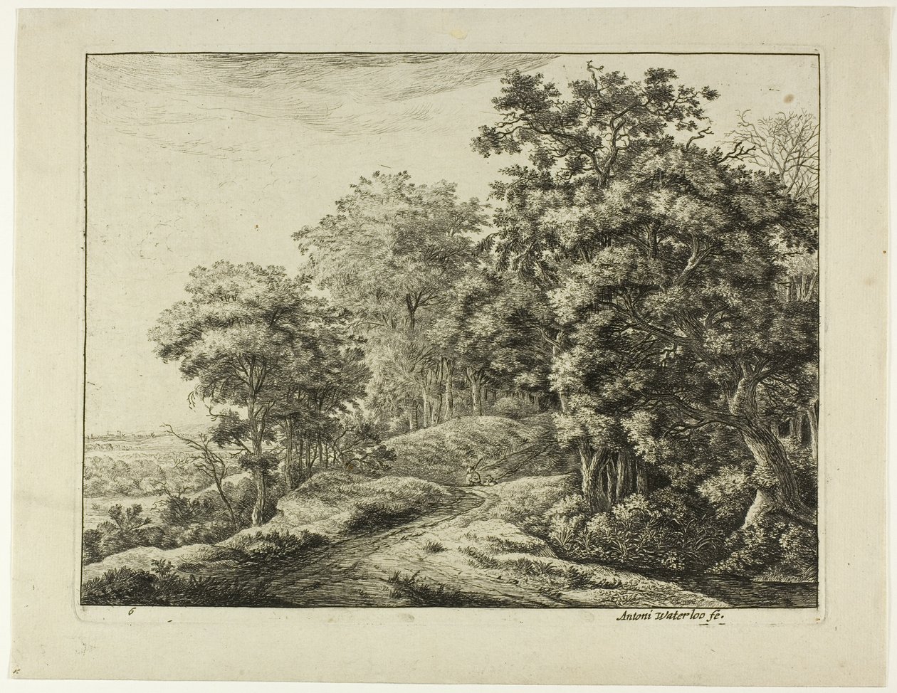To mænd i hulen af Anthonie Waterloo