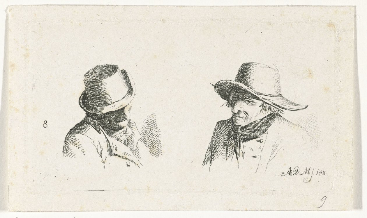 To mænd med hatte af Anthonie Willem Hendrik Nolthenius de Man