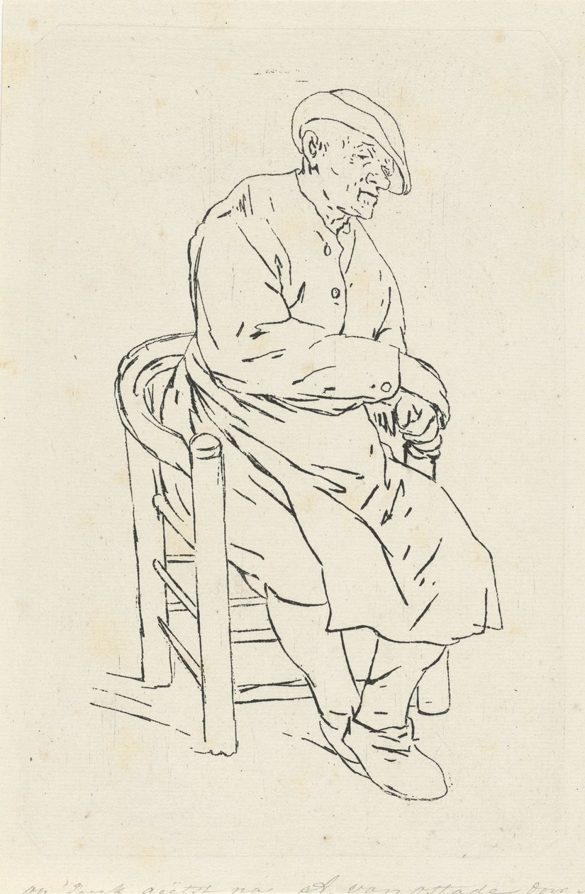 Siddende mand i en lænestol af Anthonie Willem Hendrik Nolthenius de Man