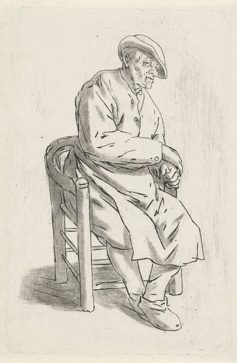 Siddende mand i en lænestol af Anthonie Willem Hendrik Nolthenius de Man