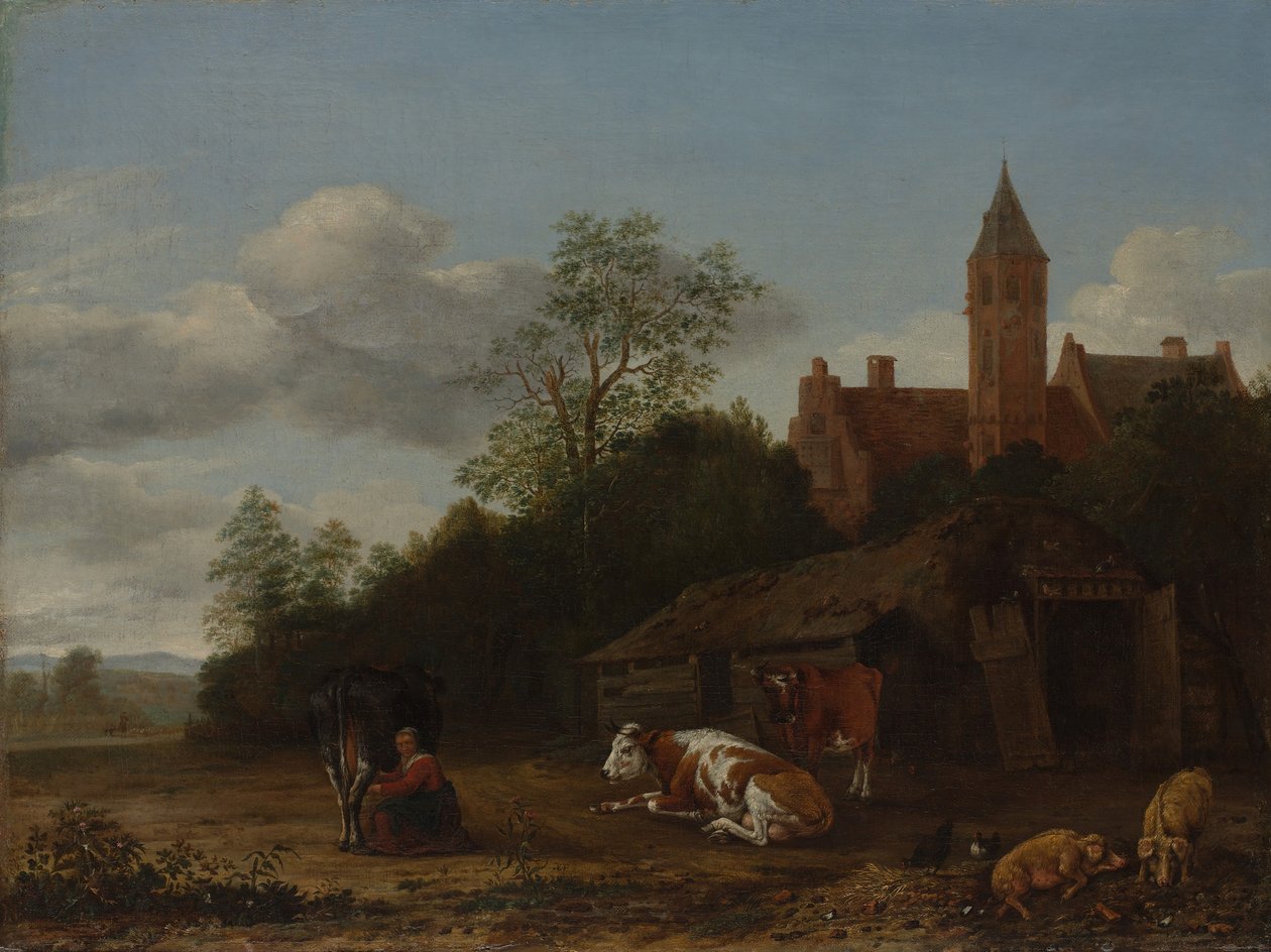 Barnyard Scene, ca. 1650-55. af Anthonie van Borssom