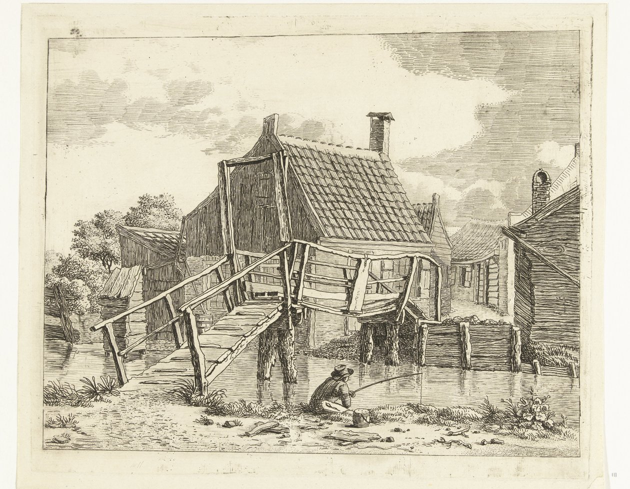 Udenfor vinduesporten af Anthonie van den Bos