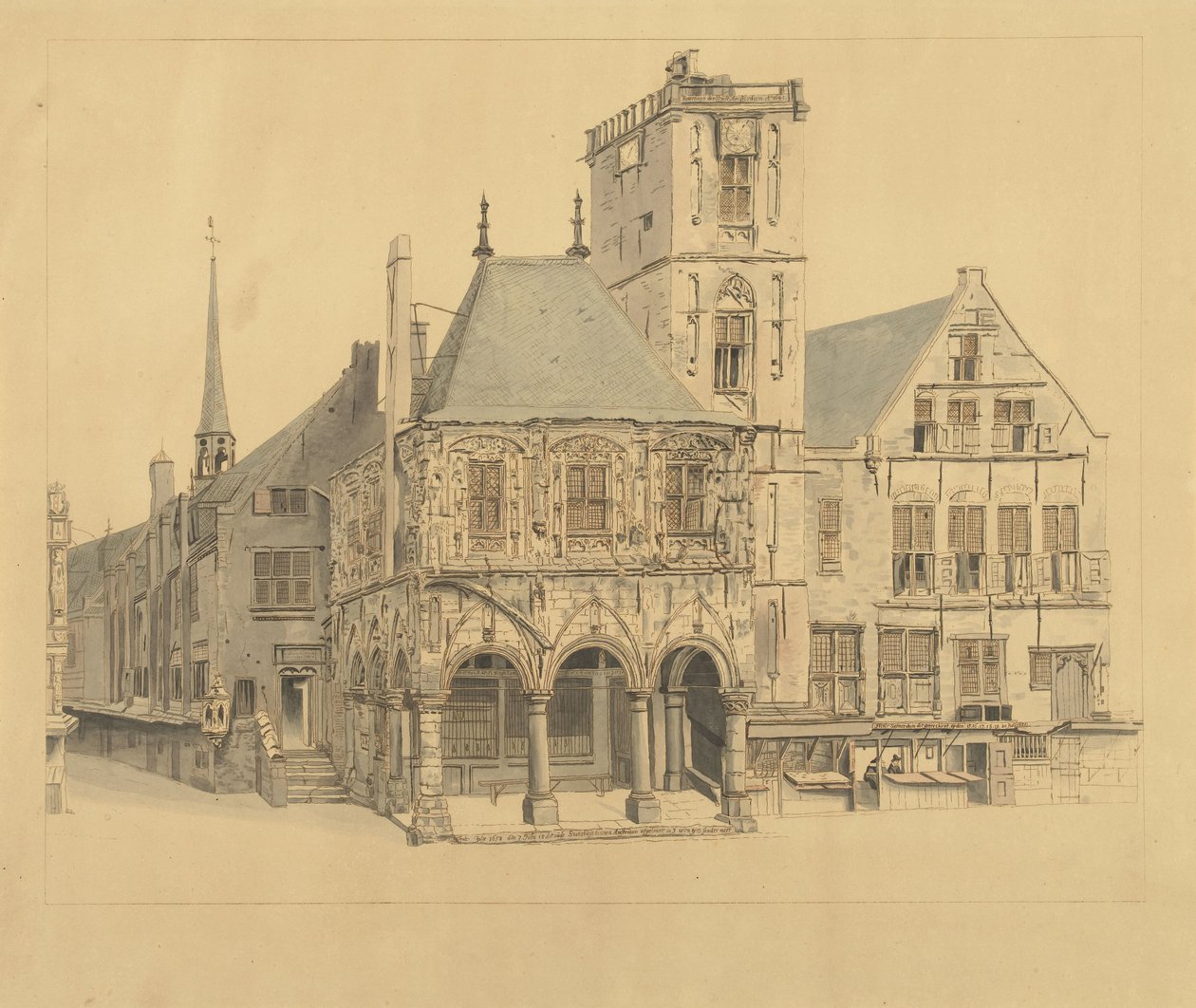 Det gamle rådhus i Amsterdam, 1641 af Anthonie van den Bos