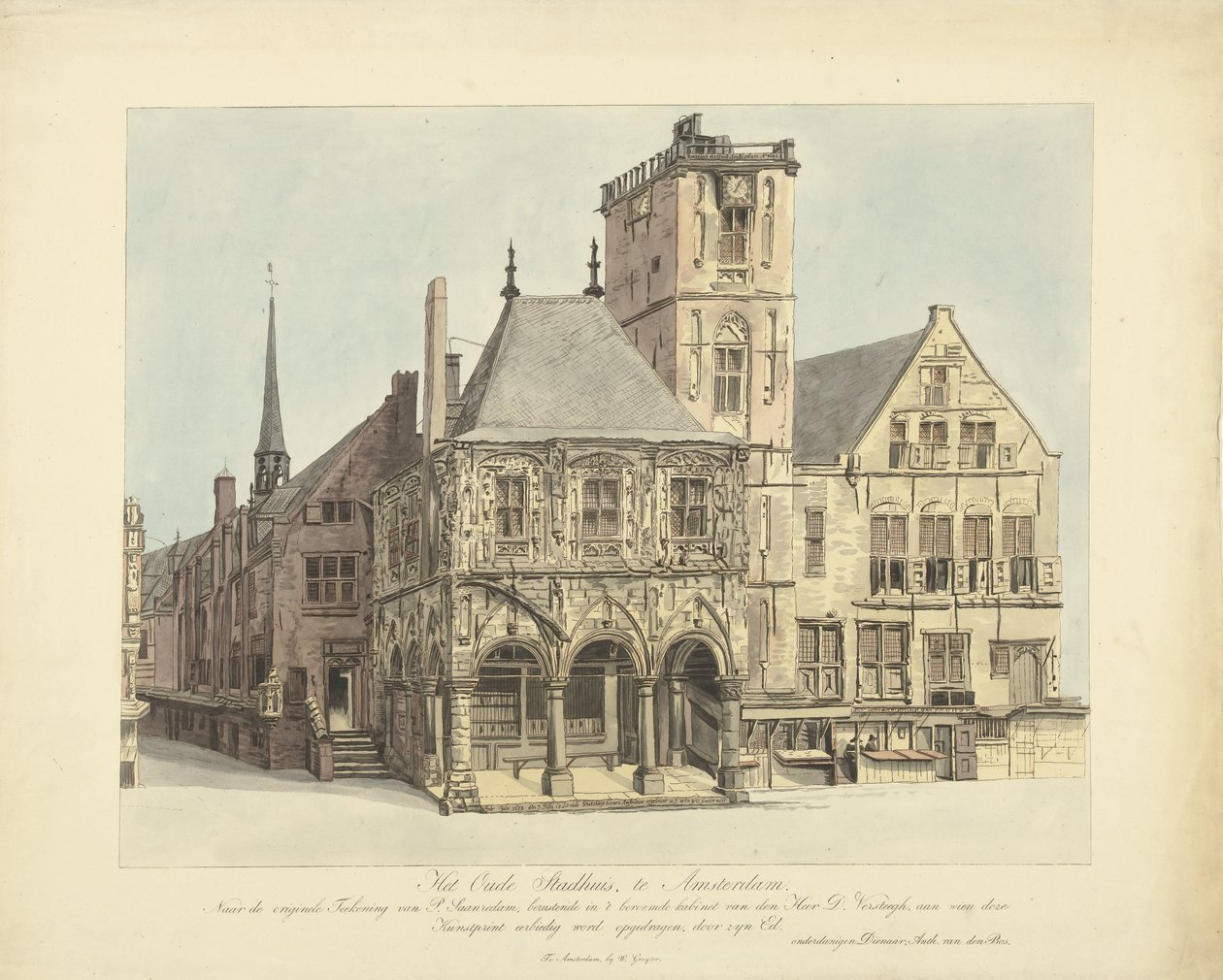 Det gamle rådhus i Amsterdam, 1641 af Anthonie van den Bos