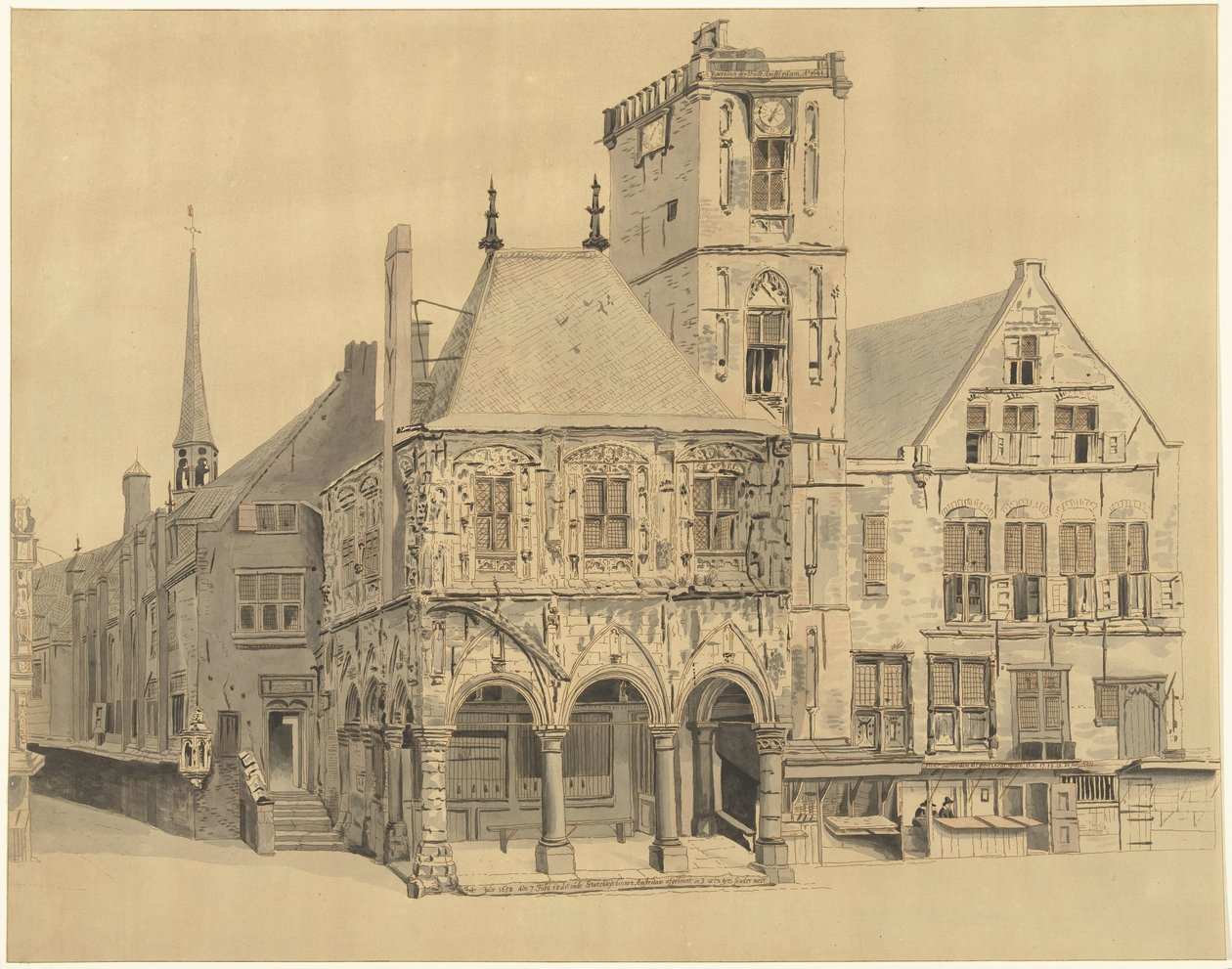 Det gamle rådhus i Amsterdam, 1641 af Anthonie van den Bos