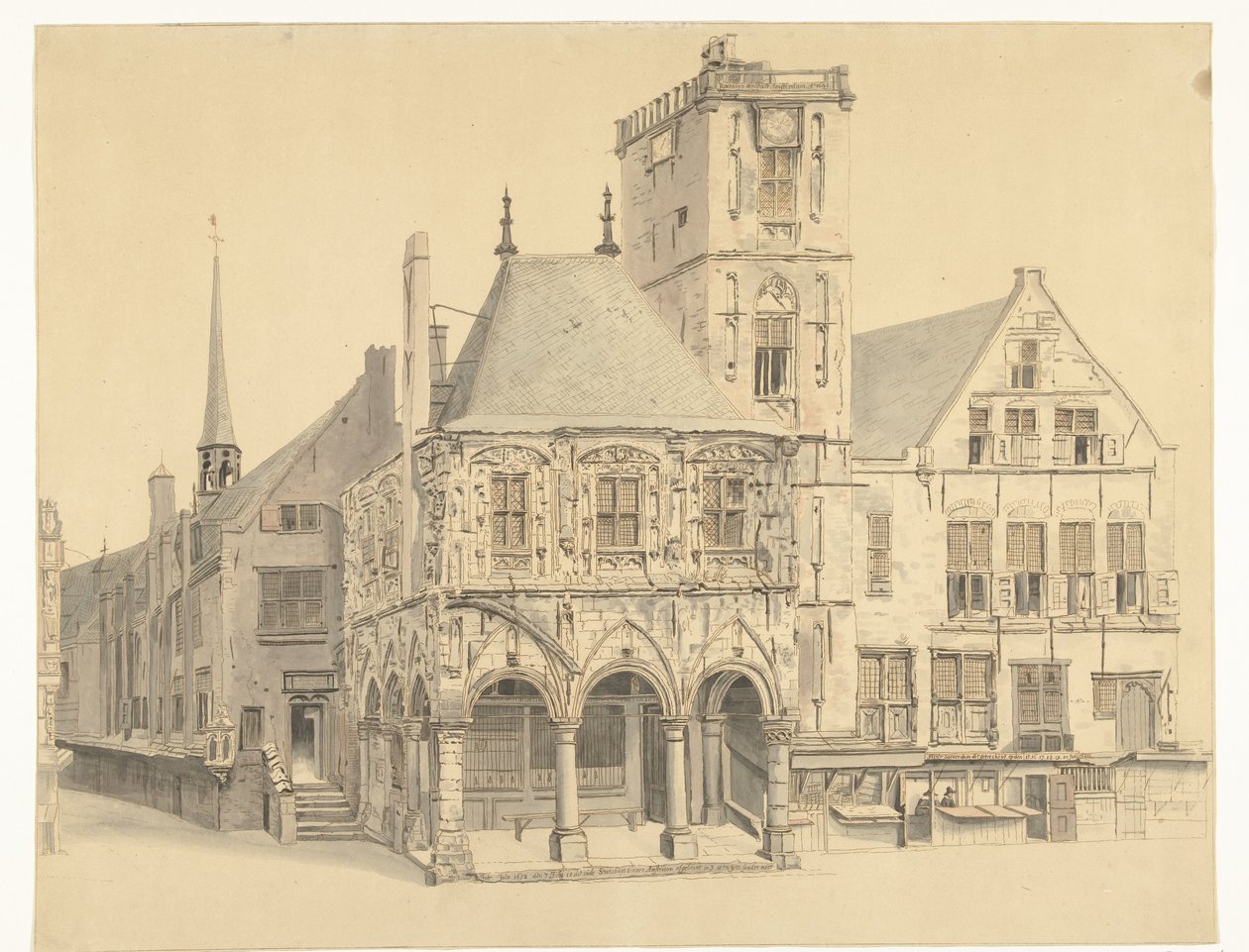 Det gamle rådhus i Amsterdam, 1641 af Anthonie van den Bos