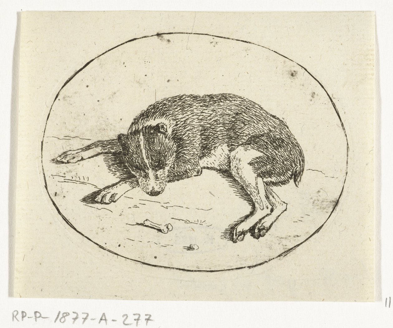 liggende hund af Anthonie van den Bos