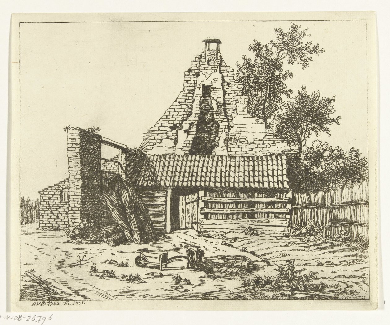 Sivskærer til ruinerne af Huset Snaatburg i Maarssen af Anthonie van den Bos