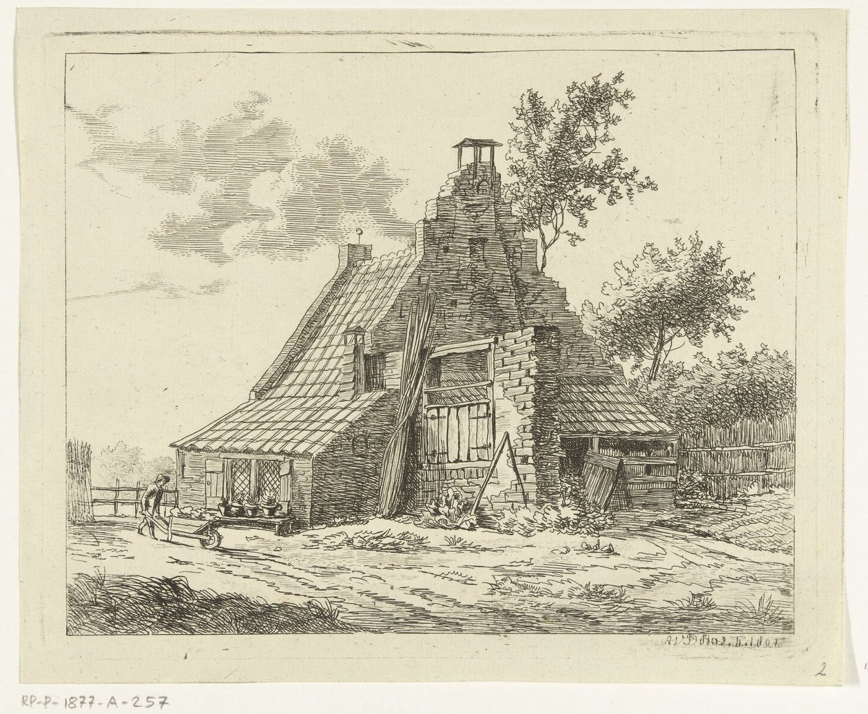 Ruin af huset Snaatburg i Maarssen af Anthonie van den Bos