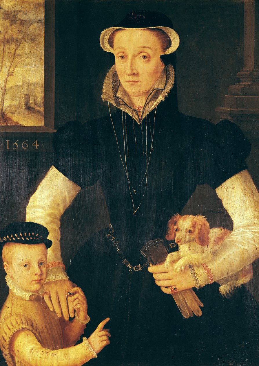 En enke og hendes søn, 1564 af Anthonis van Dashorst Mor