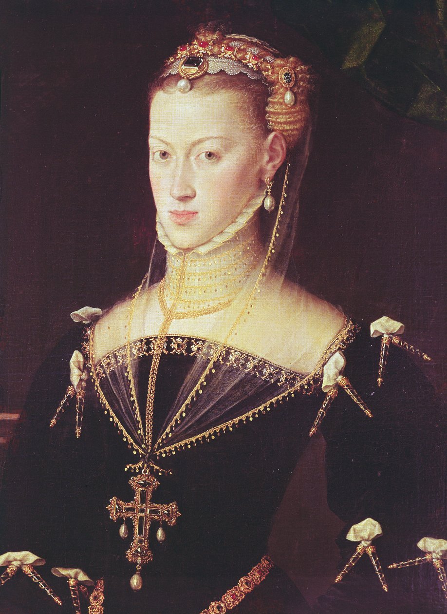 Ærkehertuginde Maria af Østrig, 1551 (detalje af 498704) af Anthonis van Dashorst Mor