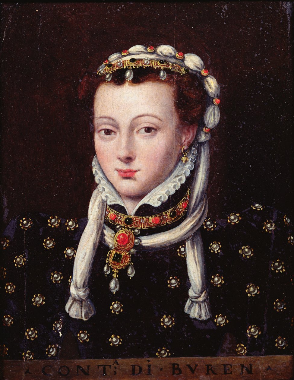Portræt af Anne de Buren af Anthonis van Dashorst Mor