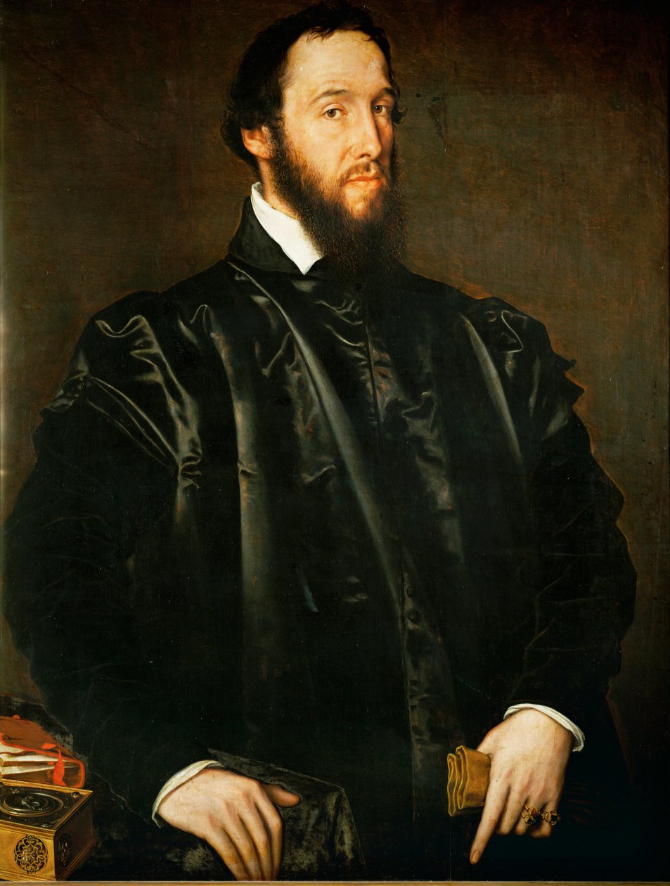 Antoine Perrenot de Granvella, kardinal, chefminister for Margareta af Parma, guvernør i Nederlandene ... (olie på egetræ) af Anthonis van Dashorst Mor