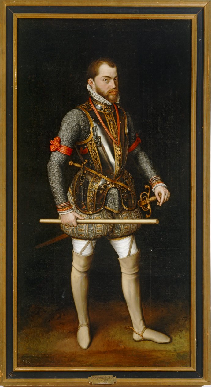 Philipp II, konge af Spanien ... (olie på lærred) af Anthonis van Dashorst Mor