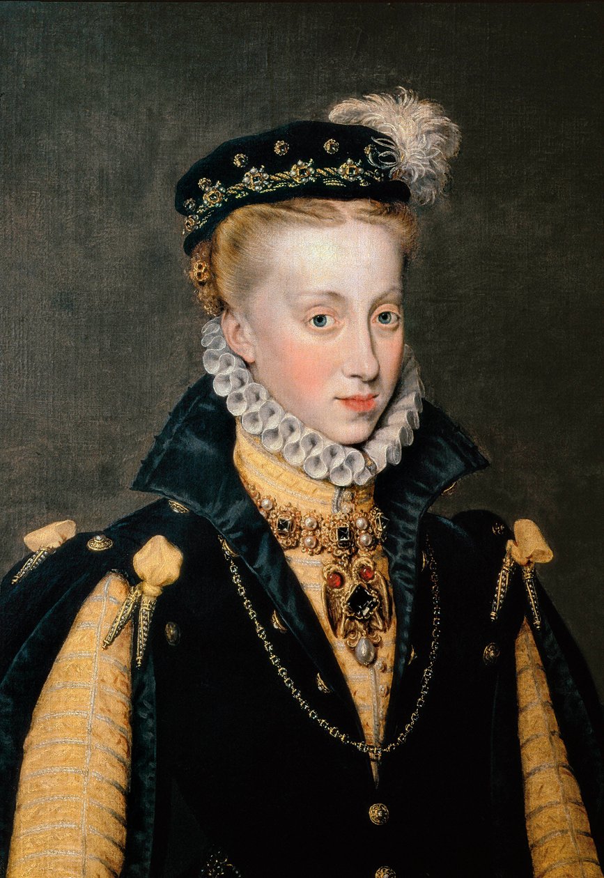 Portræt af Anna af Østrig, dronning af Spanien af Anthonis Mor van Dashorst