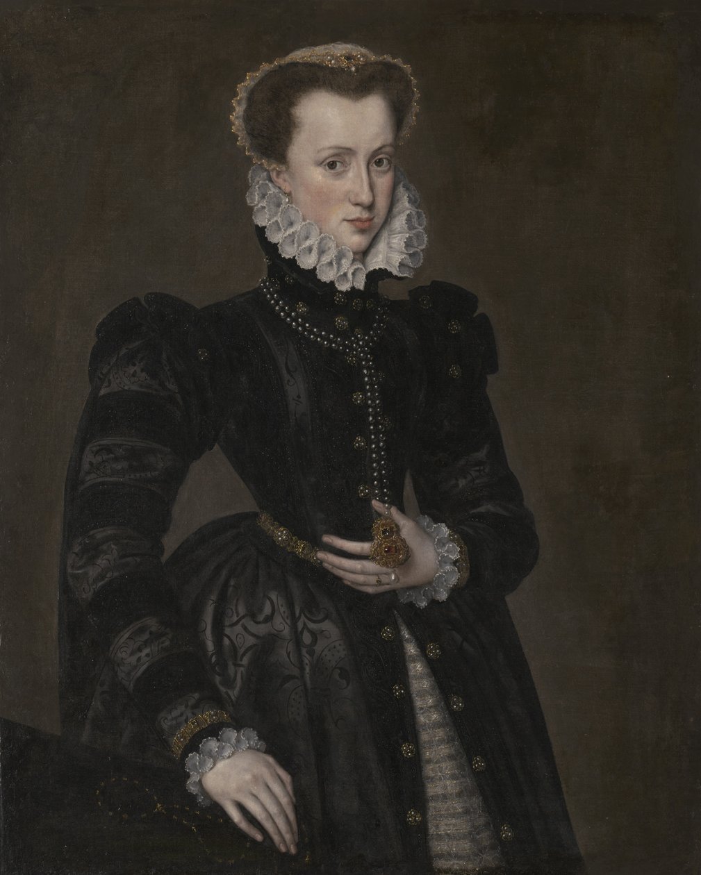Portræt af en hofdame, 1560-70 af Anthonis van Dashorst Mor