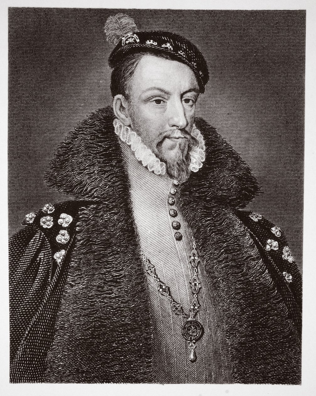 Thomas Radclyffe, jarl af Sussex, graveret af H. Robinson af Anthonis van Dashorst Mor