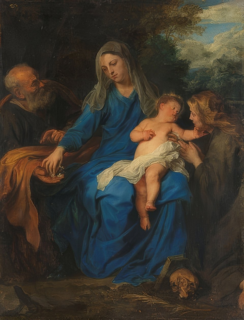 Den hellige familie med Maria Magdalene. Omkring 1620 - omkring 1700 af Anthony van Dyck