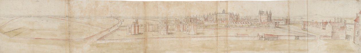 Hampton Court Palace fra nord, c1550-1560 af Anthonis van den Wyngaerde