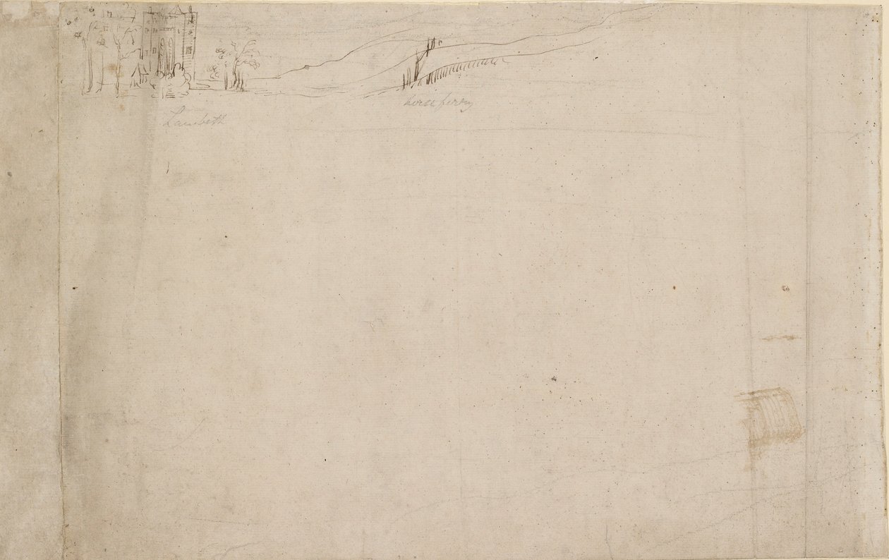 Panorama over London set fra Southwark: Lambeth, 1554 af Anthonis van den Wyngaerde