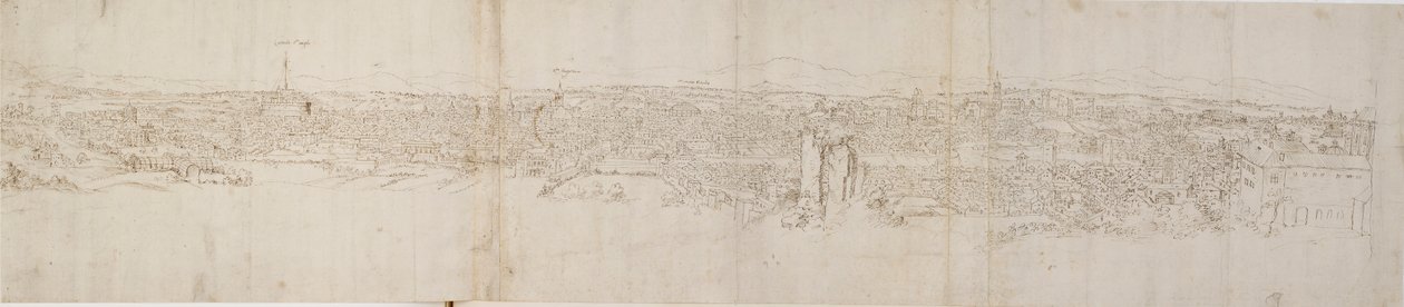 Panoramaudsigt over Rom fra Monte Janiculus, c1550