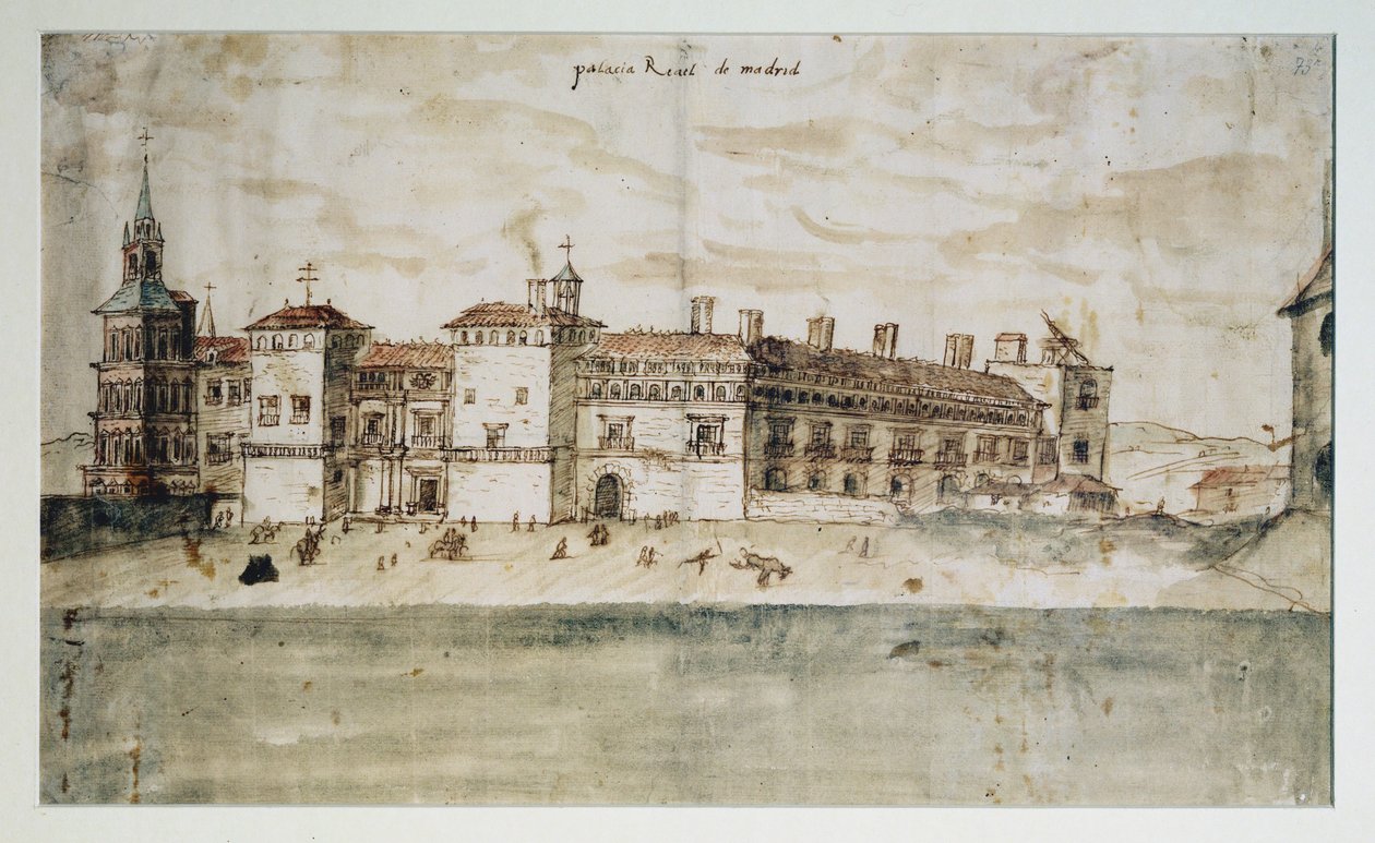 Alcazar i Madrid af Anthonis van den Wyngaerde