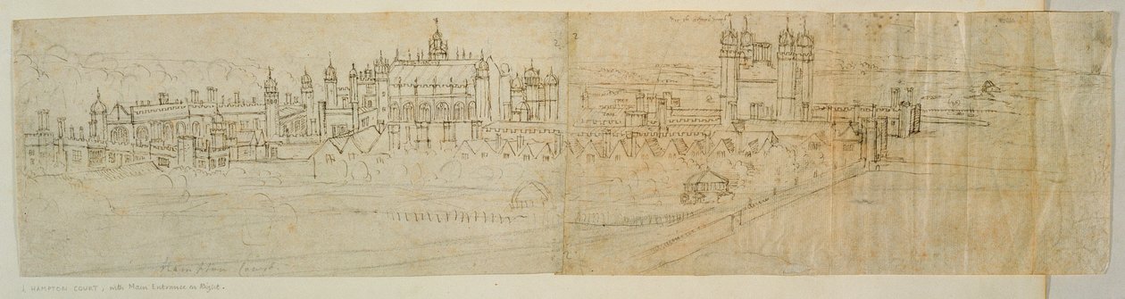 Udsigt over Hampton Court fra nord, fra 