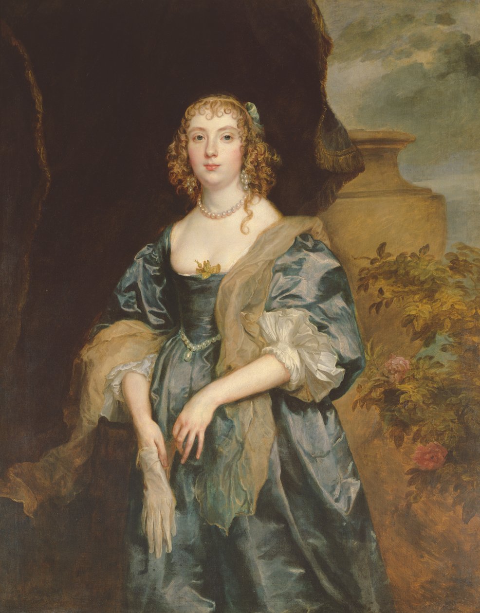 Anne Carr, grevinde af Bedford, ca. 1638 af Anthony van Dyck