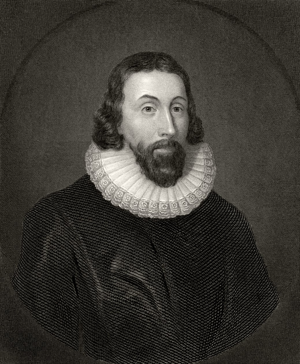 John Winthrop, graveret af Charles William Sharpe (1818-99) af Anthony van Dyck