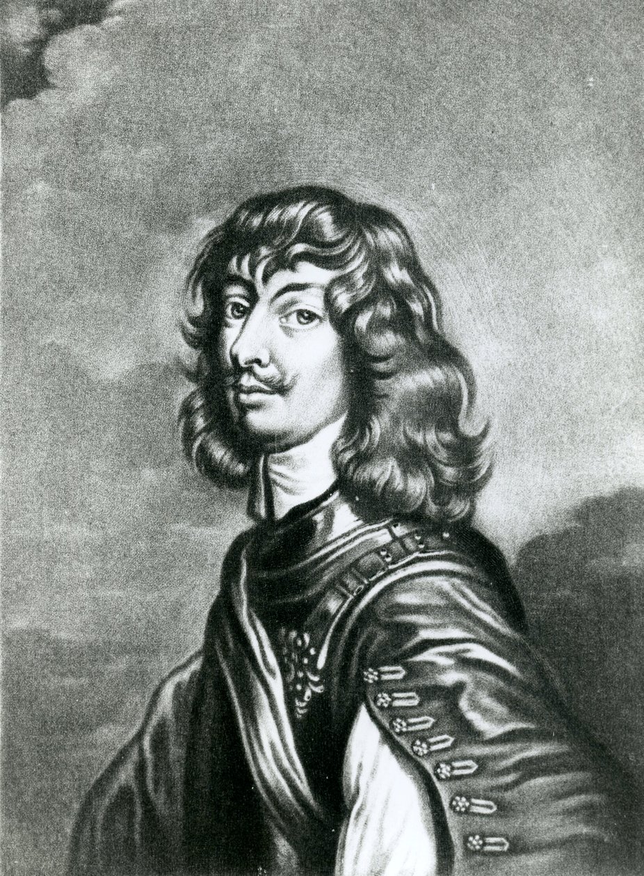 Portræt af Algernon Percy, ca. 1780 (bw-gravering) af Anthony van Dyck