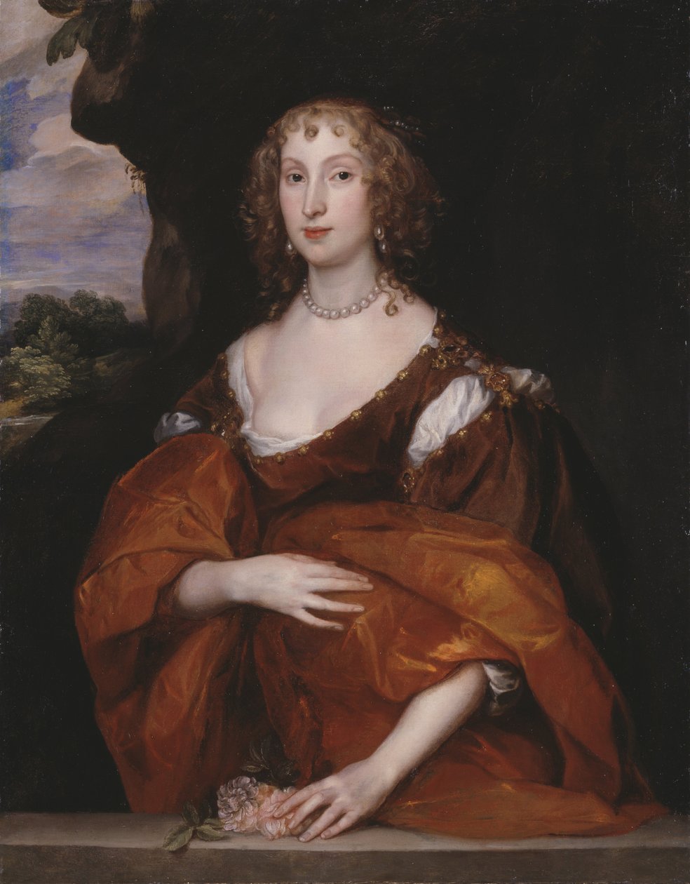 Portræt af Mary Hill, Lady Killigrew af Anthony van Dyck