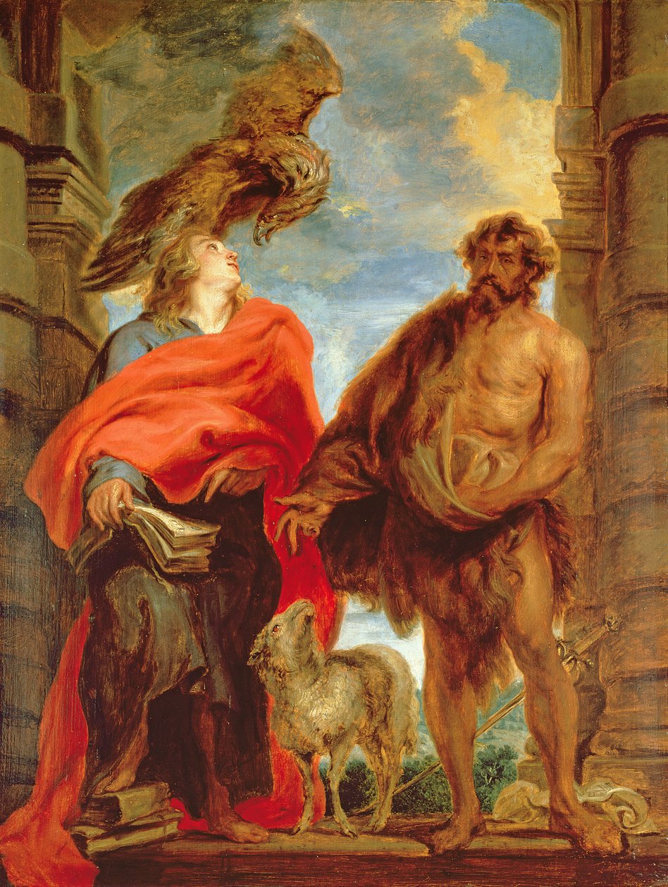 Johannes Døberen og Johannes evangelisten, c.1618-20 af Anthony van Dyck