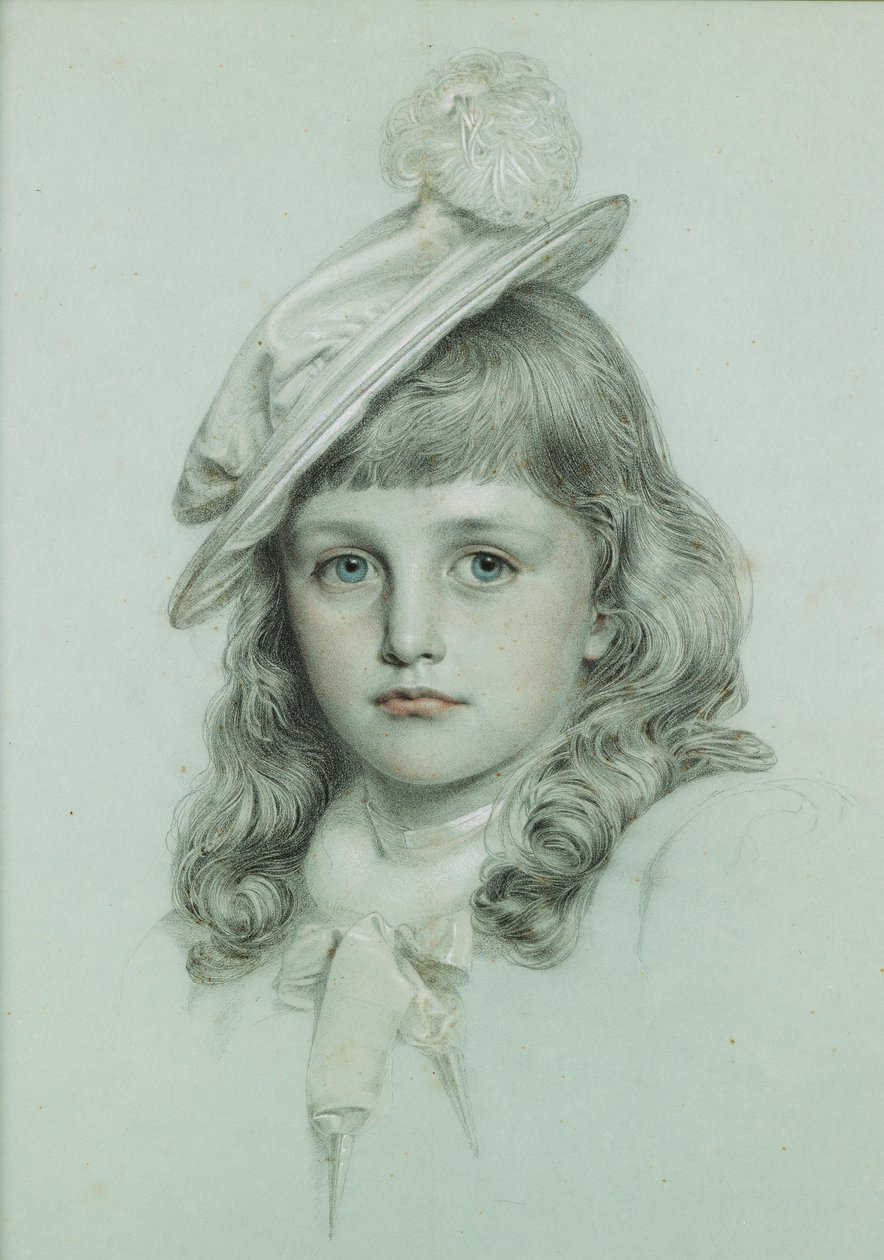 Studie til St. George (blyant og grå vask forhøjet med hvid) af Anthony Frederick Augustus Sandys
